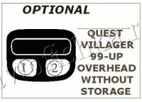 Декоративные накладки салона Mercury Villager 1999-н.в. Overhead Console без Storage, 2 элементов.