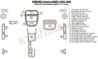 Декоративные накладки салона Subaru Impreza/WRX 2002-2004 Механическая коробка передач, авто AC Control