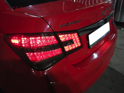 Chevrolet Cruze (09-) фонари задние стиль Mercedes светодиодные тонированные